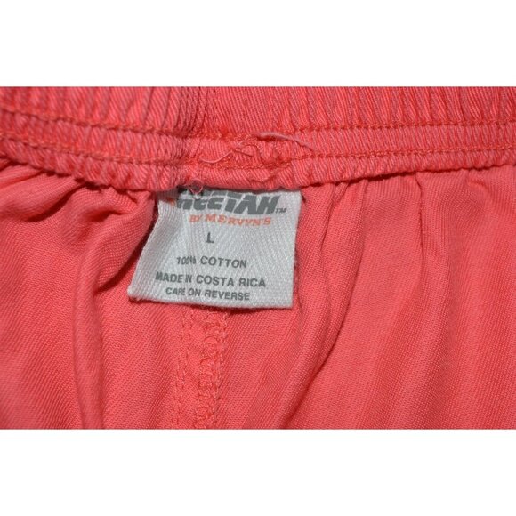 Vintage 90s Cheetah by Mervin's Hot Pink Pull On Cotton Shorts Large Juniors - Picture 4 of 6